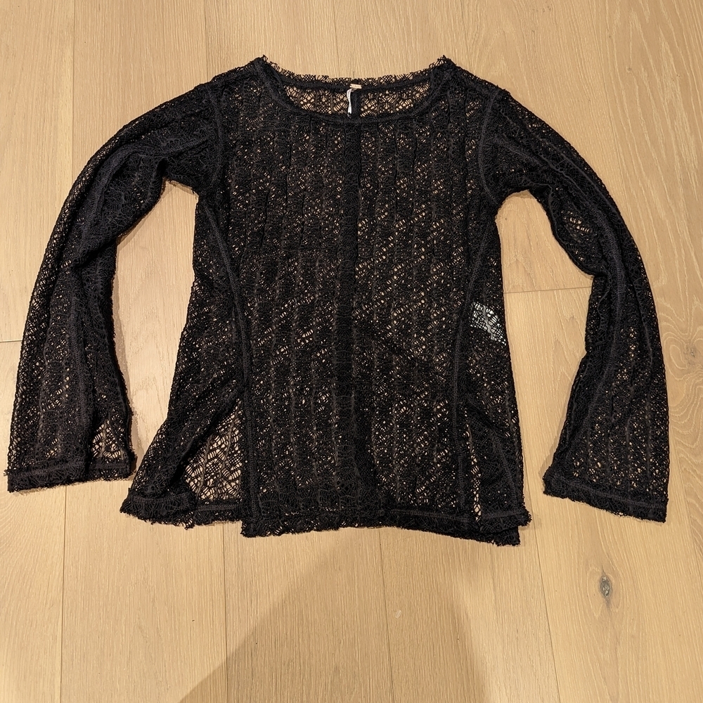 Elegant Black Lace Women's Top